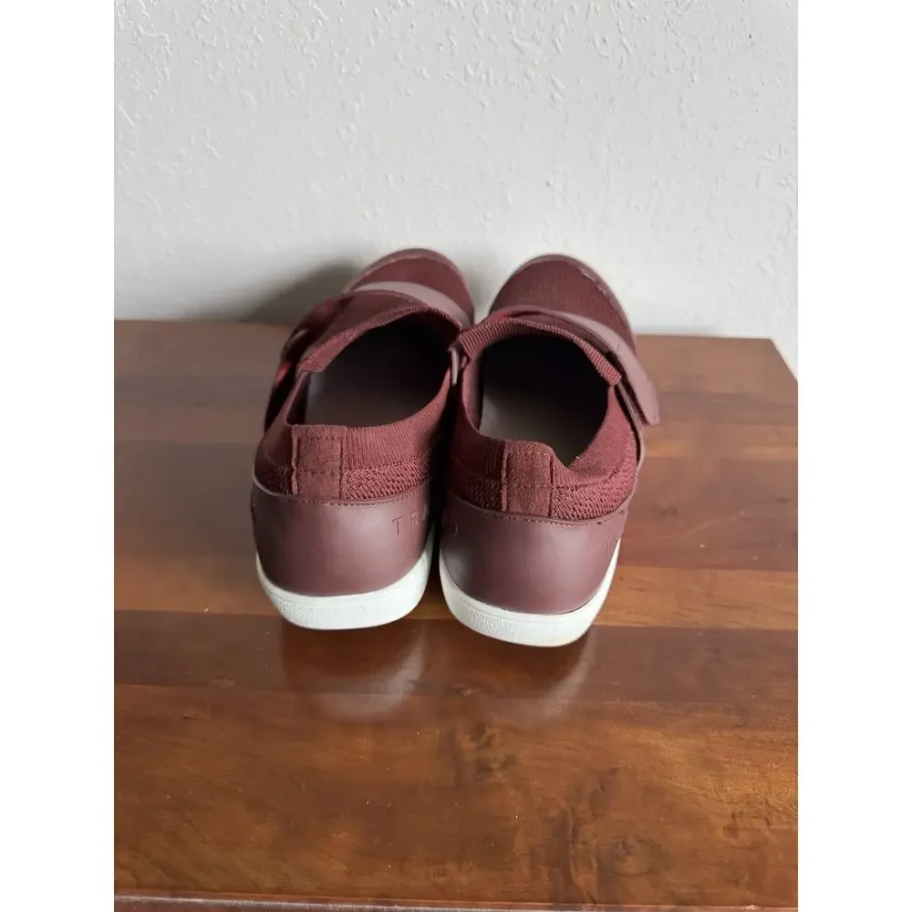 Traq by Alegria Qwuik Wine Waves Strap Slip On Sneakers Womens 42 Walking Casual